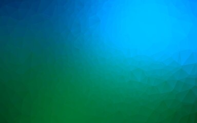 Dark Blue, Green vector abstract mosaic pattern.