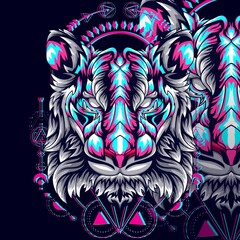 TIGER CYBERPUNK GLITCH