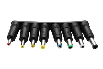 Laptop DC Power adapter kit on white background.
