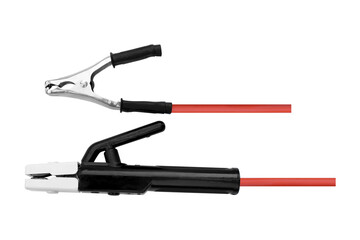 Set of welding equipment isolated on white background