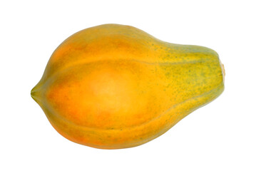 ripe papaya isolated on a white background