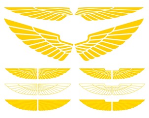 Military wings for logos or symbols. © Leandro