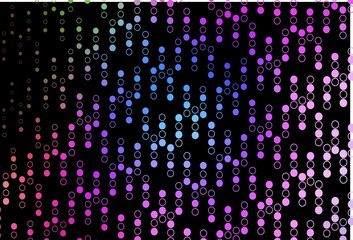 Dark Multicolor, Rainbow vector layout with circle shapes.