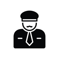 Black solid icon for sir