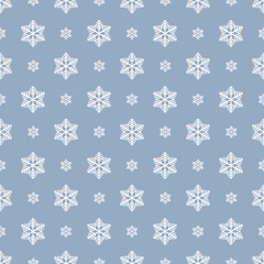 Seamless pattern with snowflakes. Christmas background. Vector illustration.	