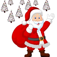 santa claus with gift