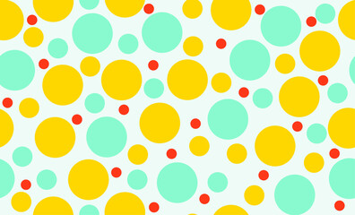 Beautiful vector pattern with colorful circles. Geometric abstract seamless digital background