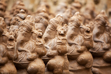 Statues or idols of Ganesha, the elephant God
