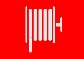 Firefighter fire hose. Vector illustration