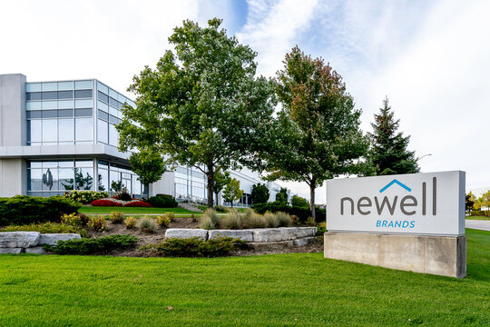 Brampton, Ontario, Canada - October 5, 2019: Sign of Newell Brands Canada in Brampton, Ontario, Canada. Newell Brands is an American worldwide maker, marketer and distributor. 