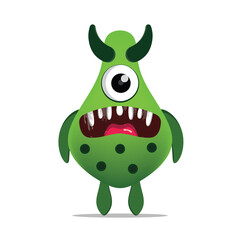 cute vector cartoon monsters isolated. Design for print, decoration, t-shirt, illustration, or sticker mascot kawaii