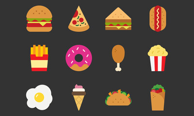 Set of Food Icons Flat Style Vol 1. Enjoy this set for your project.