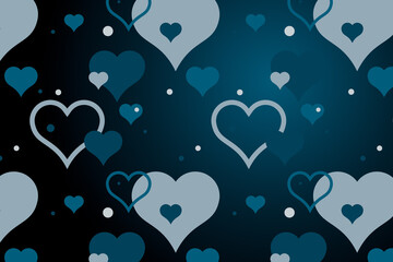 Illustration with hearts