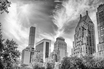 Skyscrapers of Manhattan. New York City in autumn season