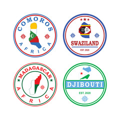 Africa Map Vector , Country Logo