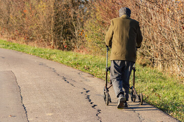 senior man with rollator