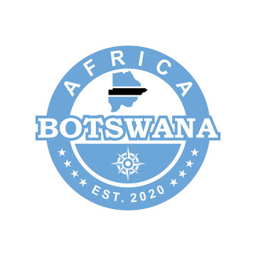 Botswana Map Vector , Country Logo