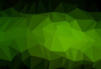 Dark Green vector low poly layout.