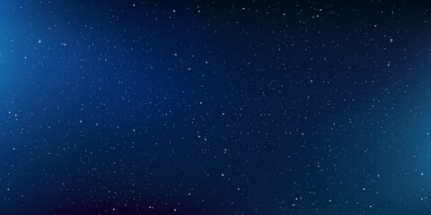 Astrology horizontal star universe background. The night with nebula in the cosmos. Milky way galaxy in the infinity space. Starry night with shiny stars in the sky. Vector illustration.