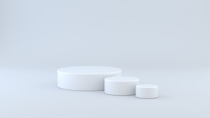 Podium Product Display 3D Mockup White Background