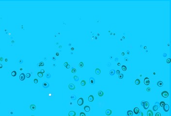 Light Blue, Green vector template with circles.