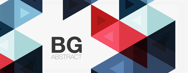 Fototapeta premium Mosaic triangle pattern abstract background for cover, banner, flyer and poster and other template