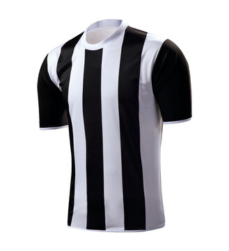 white and black striped soccer jersey, sports t-shirt, soccer uniform Stock  Photo | Adobe Stock