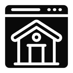 
A solid icon of homepage in editable graphic
