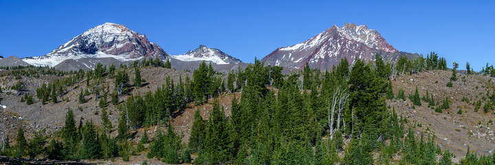 Middle and North Sisters - Middle Sister (left) and North Sisters in the Three Sisters Wilderness...