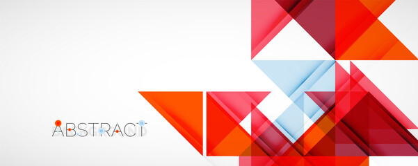 Set of vector triangle geometric backgrounds. Vector illustration for covers, banners, flyers and posters and other designs