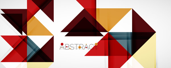 Geometric abstract background. Techno color triangle shapes. Vector illustration for covers, banners, flyers and posters and other designs