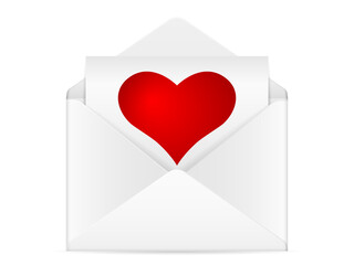 Envelope heart