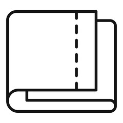 Face massage towel icon. Outline face massage towel vector icon for web design isolated on white background