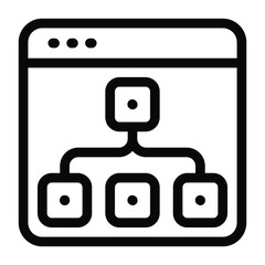 
Icon of website hierarchy in solid editable design
