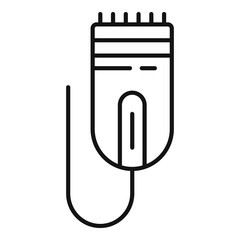Hair shaver icon. Outline hair shaver vector icon for web design isolated on white background