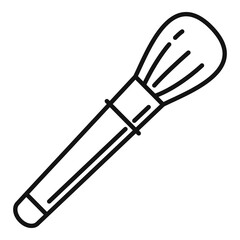 Face cosmetology brush icon. Outline face cosmetology brush vector icon for web design isolated on white background