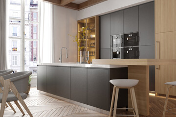 Modern kitchen interior