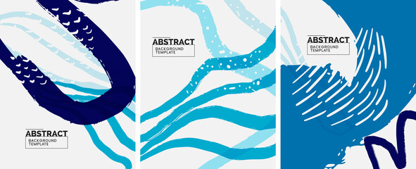 Social media abstract backgrounds. Abstract hand drawn doodles. Vector illustration for covers, banners, flyers
