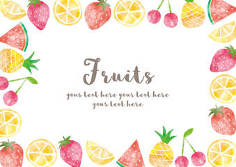 フルーツ_フレーム_水彩03