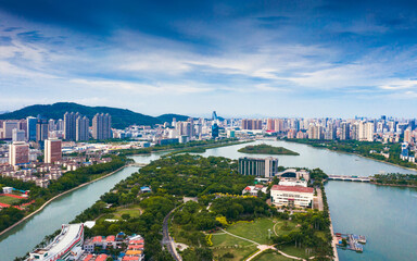 Environment of Bailuzhou Park, Xiamen City, Fujian Province, China