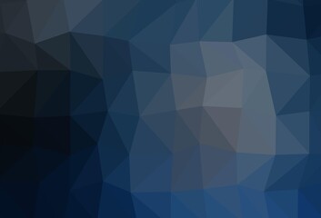 Fototapeta premium Dark BLUE vector abstract polygonal layout.