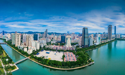 Obraz premium Environment of Bailuzhou Park, Xiamen City, Fujian Province, China