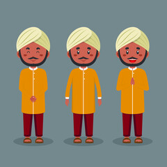 Indian Character with Various Expression