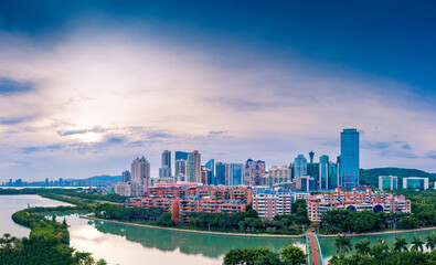 Environment of Bailuzhou Park, Xiamen City, Fujian Province, China