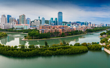 Obraz na płótnie Canvas Environment of Bailuzhou Park, Xiamen City, Fujian Province, China