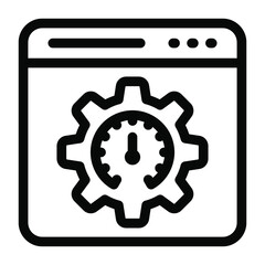 
A solid icon of web speed optimization 
