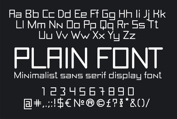 Straight linear font