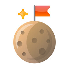 exploration of the moon icon