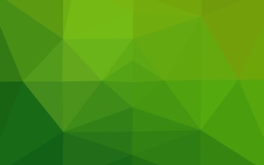 Fototapeta premium Light Green vector shining triangular template.