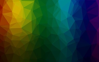 Dark Multicolor, Rainbow vector low poly layout.